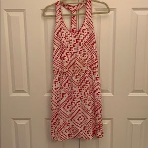 T-Strap Pink and White Dress
